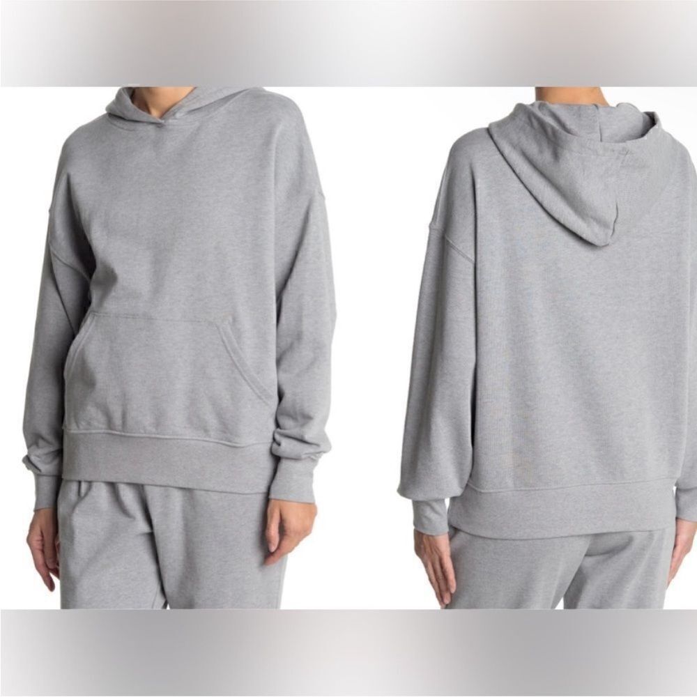 WeWoreWhat NWT Oversized boxy slouchy drop shoulder Hoodie in Heather Gray Large